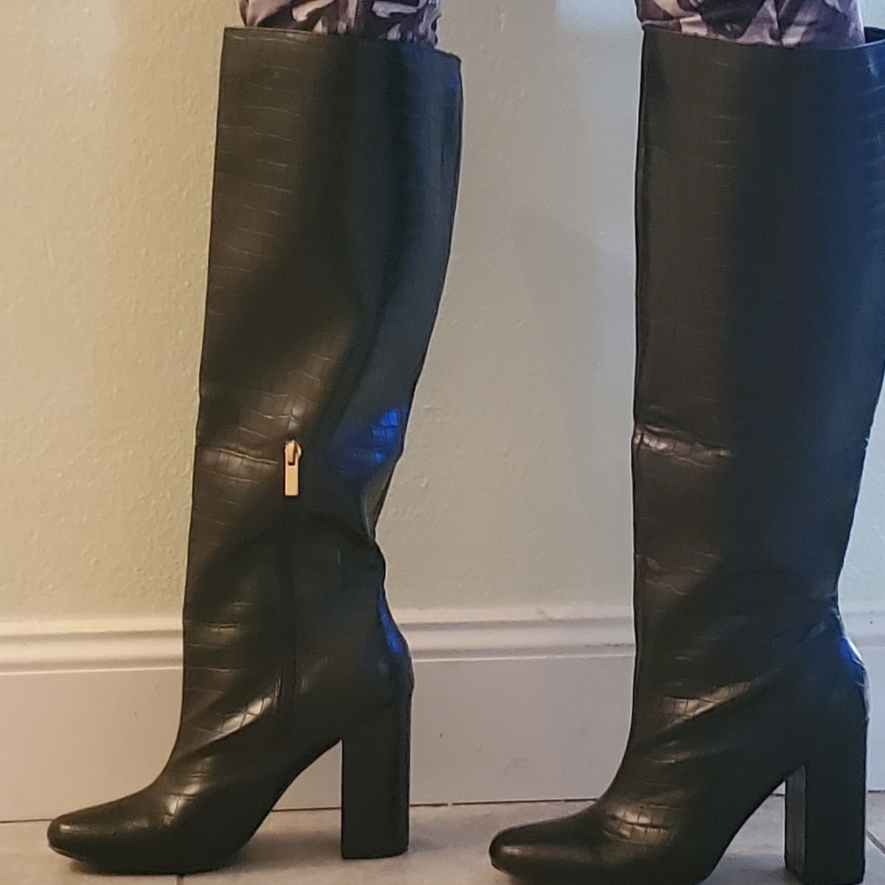 Black over the knee boots